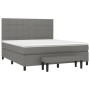 Box spring bed with dark gray fabric mattress 180x200 cm by vidaXL, Beds and slatted bases - Ref: Foro24-3136614, Price: 669,...