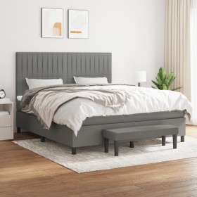 Boxspringbett mit dunkelgrauer Stoffmatratze 180x200 cm von vidaXL, Betten und Lattenroste - Ref: Foro24-3136774, Preis: 698,...