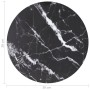 Tablero de mesa diseño mármol vidrio templado negro Ø30x0,8 cm