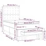 Box spring bed with blue fabric mattress 90x200 cm by vidaXL, Beds and slatted bases - Ref: Foro24-3136891, Price: 369,69 €, ...