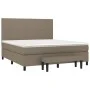 Box spring bed with taupe gray fabric mattress 160x200 cm by vidaXL, Beds and slatted bases - Ref: Foro24-3136449, Price: 662...