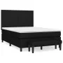 Box spring bed with black fabric mattress 140x200 cm by vidaXL, Beds and slatted bases - Ref: Foro24-3136439, Price: 528,44 €...