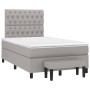 Box spring bed with light gray fabric mattress 120x200 cm by vidaXL, Beds and slatted bases - Ref: Foro24-3136821, Price: 434...