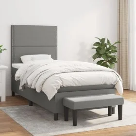 Box spring bed with dark gray fabric mattress 80x200 cm by vidaXL, Beds and slatted bases - Ref: Foro24-3136470, Price: 385,3...