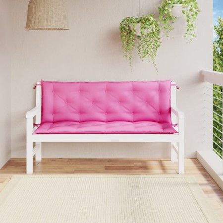 Gartenbankkissen 2 Stück rosa Stoff 150x50x7 cm von vidaXL, Kissen für Stühle und Sofas - Ref: Foro24-361714, Preis: 44,78 €,...