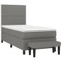 Box spring bed with dark gray fabric mattress 80x200 cm by vidaXL, Beds and slatted bases - Ref: Foro24-3136470, Price: 385,3...