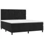 Box spring bed with mattress and LED black velvet 180x200 cm by vidaXL, Beds and slatted bases - Ref: Foro24-3136319, Price: ...