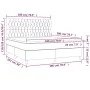 Box spring bed with mattress and LED black velvet 180x200 cm by vidaXL, Beds and slatted bases - Ref: Foro24-3136319, Price: ...