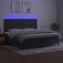 Cama box spring colchón y LED terciopelo gris oscuro 200x200 cm de vidaXL, Camas y somieres - Ref: Foro24-3136384, Precio: 60...