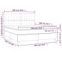 Box spring bed with mattress and LED dark blue velvet 180x200 cm by vidaXL, Beds and slatted bases - Ref: Foro24-3136381, Pri...