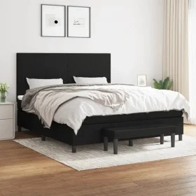 Box spring bed with black fabric mattress 180x200 cm by vidaXL, Beds and slatted bases - Ref: Foro24-3136455, Price: 656,33 €...