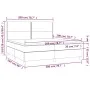Boxspringbett mit Matratze und LED dunkelblauem Samt 200x200 cm von vidaXL, Betten und Lattenroste - Ref: Foro24-3136087, Pre...