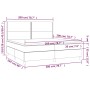 Cama box spring colchón y LED terciopelo azul oscuro 200x200 cm de vidaXL, Camas y somieres - Ref: Foro24-3136087, Precio: 63...