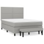 Box spring bed with light gray fabric mattress 140x190 cm by vidaXL, Beds and slatted bases - Ref: Foro24-3136509, Price: 520...