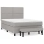 Box spring bed with light gray fabric mattress 140x200 cm by vidaXL, Beds and slatted bases - Ref: Foro24-3136517, Price: 487...