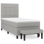 Boxspringbett mit hellgrauer Stoffmatratze 80x200 cm von vidaXL, Betten und Lattenroste - Ref: Foro24-3136549, Preis: 332,85 ...