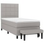 Boxspringbett mit hellgrauer Stoffmatratze 80x200 cm von vidaXL, Betten und Lattenroste - Ref: Foro24-3136549, Preis: 332,85 ...