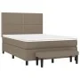 Box spring bed with taupe gray fabric mattress 140x200 cm by vidaXL, Beds and slatted bases - Ref: Foro24-3136521, Price: 541...