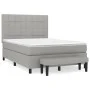 Box spring bed with light gray fabric mattress 140x200 cm by vidaXL, Beds and slatted bases - Ref: Foro24-3136597, Price: 508...