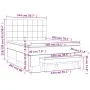Box spring bed with light gray fabric mattress 140x200 cm by vidaXL, Beds and slatted bases - Ref: Foro24-3136597, Price: 508...