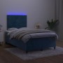 Boxspringbett mit Matratze und LED dunkelblauem Samt 120x200 cm von vidaXL, Betten und Lattenroste - Ref: Foro24-3135997, Pre...