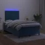 Boxspringbett mit Matratze und LED dunkelblauem Samt 120x200 cm von vidaXL, Betten und Lattenroste - Ref: Foro24-3135997, Pre...