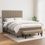 Box spring bed with taupe gray fabric mattress 140x200 cm by vidaXL, Beds and slatted bases - Ref: Foro24-3136601, Price: 551...