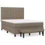 Box spring bed with taupe gray fabric mattress 140x200 cm by vidaXL, Beds and slatted bases - Ref: Foro24-3136601, Price: 561...