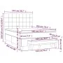 Box spring bed with taupe gray fabric mattress 140x200 cm by vidaXL, Beds and slatted bases - Ref: Foro24-3136601, Price: 561...