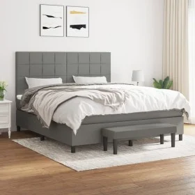 Box spring bed with dark gray fabric mattress 160x200 cm by vidaXL, Beds and slatted bases - Ref: Foro24-3136606, Price: 634,...