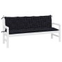 2Pcs Garden Bench Cushions Black Plaid Oxford Fabric by vidaXL, Cushions for chairs and sofas - Ref: Foro24-361729, Price: 56...