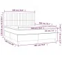 Box spring bed with mattress and LED dark blue velvet 180x200 cm by vidaXL, Beds and slatted bases - Ref: Foro24-3136261, Pri...