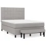 Box spring bed with light gray fabric mattress 140x190 cm by vidaXL, Beds and slatted bases - Ref: Foro24-3136589, Price: 545...