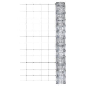 Valla de jardín de acero galvanizado plateado 50x1,25 m