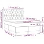 Box spring bed with mattress and LED dark gray velvet 140x200 cm by vidaXL, Beds and slatted bases - Ref: Foro24-3136306, Pri...