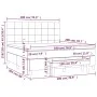 Box spring bed with black fabric mattress 180x200 cm by vidaXL, Beds and slatted bases - Ref: Foro24-3136615, Price: 642,72 €...