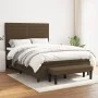 Box spring bed with dark brown fabric mattress 140x200 cm by vidaXL, Beds and slatted bases - Ref: Foro24-3136680, Price: 527...