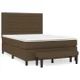Box spring bed with dark brown fabric mattress 140x200 cm by vidaXL, Beds and slatted bases - Ref: Foro24-3136680, Price: 527...