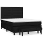 Box spring bed with black fabric mattress 140x200 cm by vidaXL, Beds and slatted bases - Ref: Foro24-3136679, Price: 550,47 €...