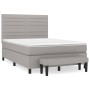Box spring bed with light gray fabric mattress 140x200 cm by vidaXL, Beds and slatted bases - Ref: Foro24-3136677, Price: 524...