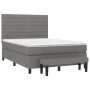 Box spring bed with dark gray fabric mattress 140x190 cm by vidaXL, Beds and slatted bases - Ref: Foro24-3136670, Price: 555,...