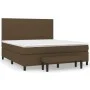 Box spring bed with dark brown fabric mattress 180x200 cm by vidaXL, Beds and slatted bases - Ref: Foro24-3136616, Price: 643...