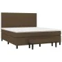 Box spring bed with dark brown fabric mattress 180x200 cm by vidaXL, Beds and slatted bases - Ref: Foro24-3136616, Price: 643...