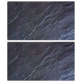 Tablas de cortar 2 uds patrón de piedra natural vidrio templado