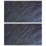Tablas de cortar 2 uds patrón de piedra natural vidrio templado
