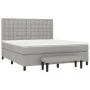 Box spring bed with light gray fabric mattress 180x200 cm by vidaXL, Beds and slatted bases - Ref: Foro24-3136933, Price: 627...