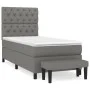 Box spring bed with dark gray fabric mattress 80x200 cm by vidaXL, Beds and slatted bases - Ref: Foro24-3136790, Price: 388,8...