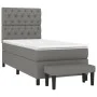 Box spring bed with dark gray fabric mattress 80x200 cm by vidaXL, Beds and slatted bases - Ref: Foro24-3136790, Price: 388,8...