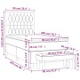 Boxspringbett mit schwarzer Stoffmatratze 90x200 cm von vidaXL, Betten und Lattenroste - Ref: Foro24-3136807, Preis: 383,92 €...