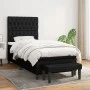 Box spring bed with black fabric mattress 90x190 cm by vidaXL, Beds and slatted bases - Ref: Foro24-3136799, Price: 344,86 €,...